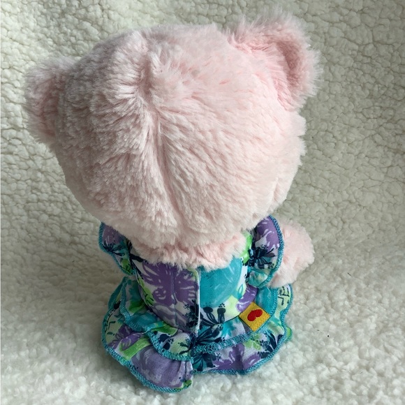 Build A Bear Pink Heart Foot Bear Stuffed Animal - Picture 3 of 5